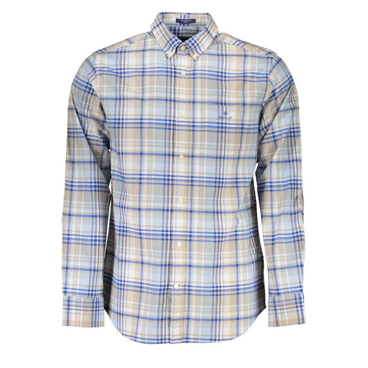 Gant Light Blue Cotton Men Shirt