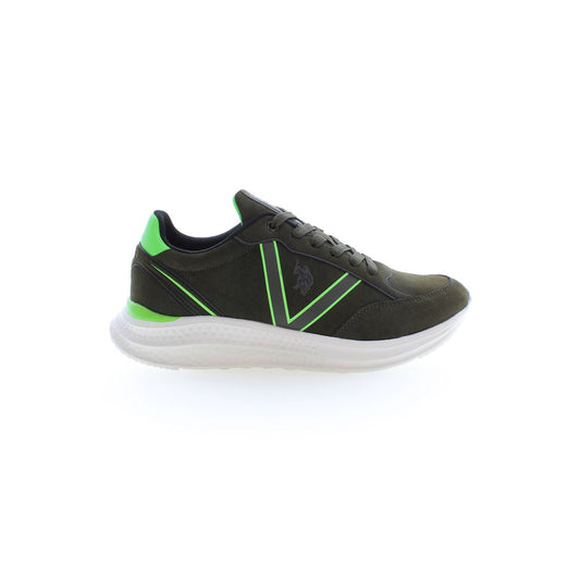 U.S. POLO ASSN. Green Polyester Men Sneaker