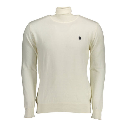 US POLO ASSN. White Cotton Men Sweater