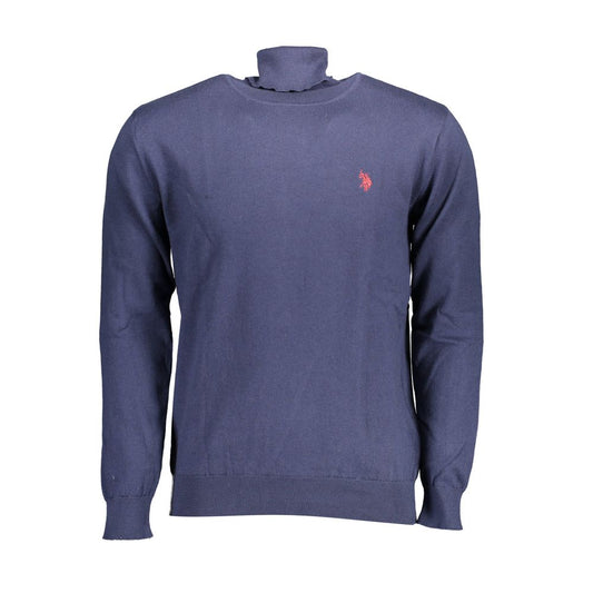 US POLO ASSN. Blue Cotton Men Sweater