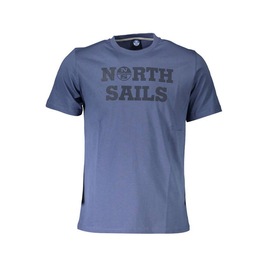 North Sails Blue Cotton Men T-Shirt