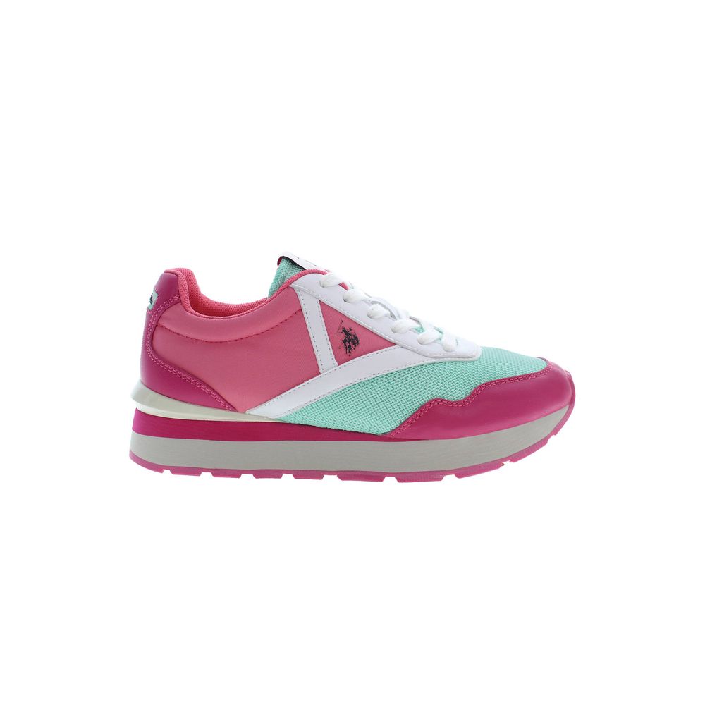 US POLO ASSN. Pink Polyester Women Sneaker