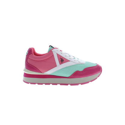 US POLO ASSN. Pink Polyester Women Sneaker