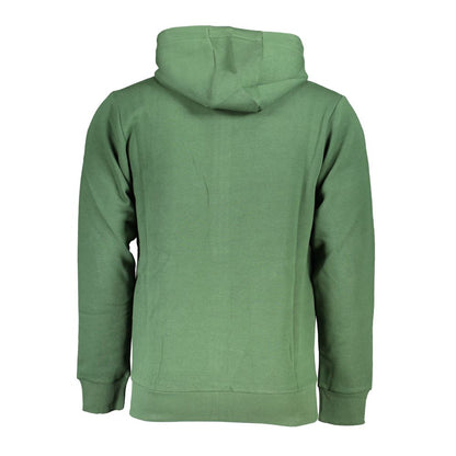 US Grand Polo Chic Green Hooded Sweatshirt with Elegant Embroidery