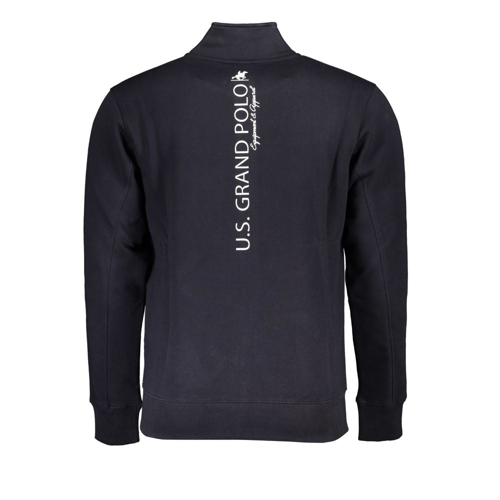 US Grand Polo Chic Fleece-Lined Sweatshirt with Contrast Zip Detail