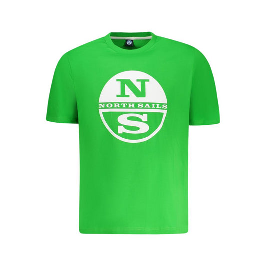 North Sails Green Cotton Men T-Shirt