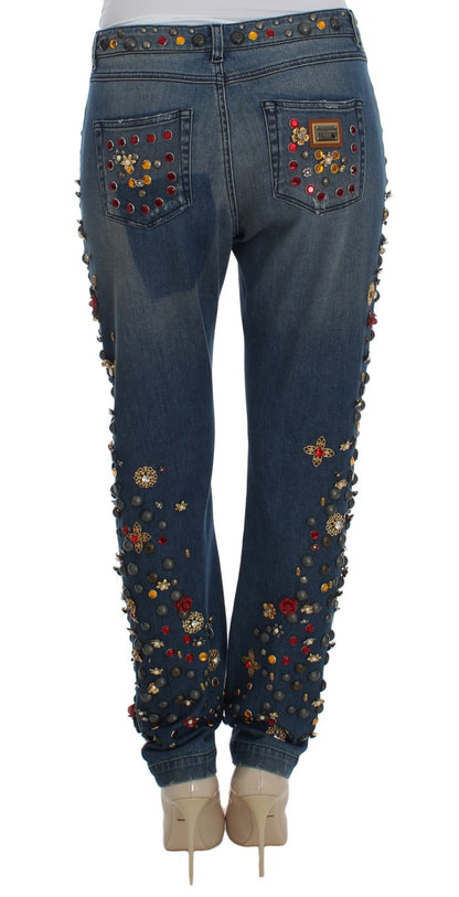 Dolce &amp; Gabbana Enchanted Sicily Embellished Boyfriend Jeans