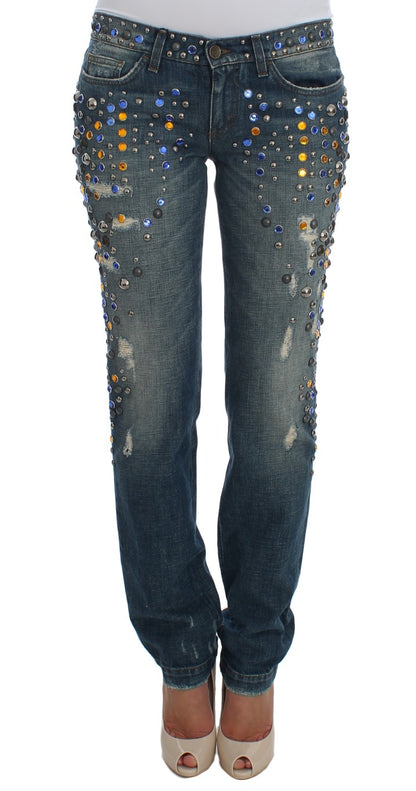 Dolce &amp; Gabbana Enchanted Sicily Crystal Embellished Jeans