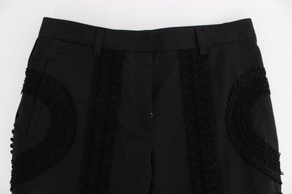 Dolce &amp; Gabbana Elegant Black Torero Capri Pants