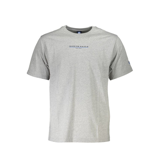 North Sails Gray Cotton Men T-Shirt