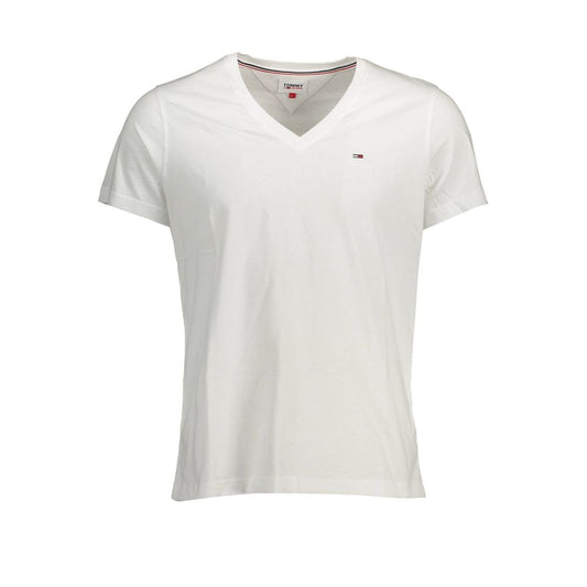 Tommy Hilfiger White Cotton Men T-Shirt