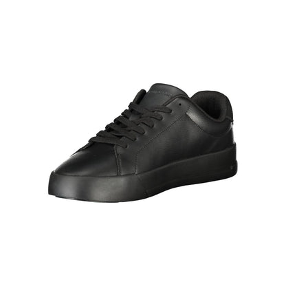 Tommy Hilfiger Black Leather Men Sneaker