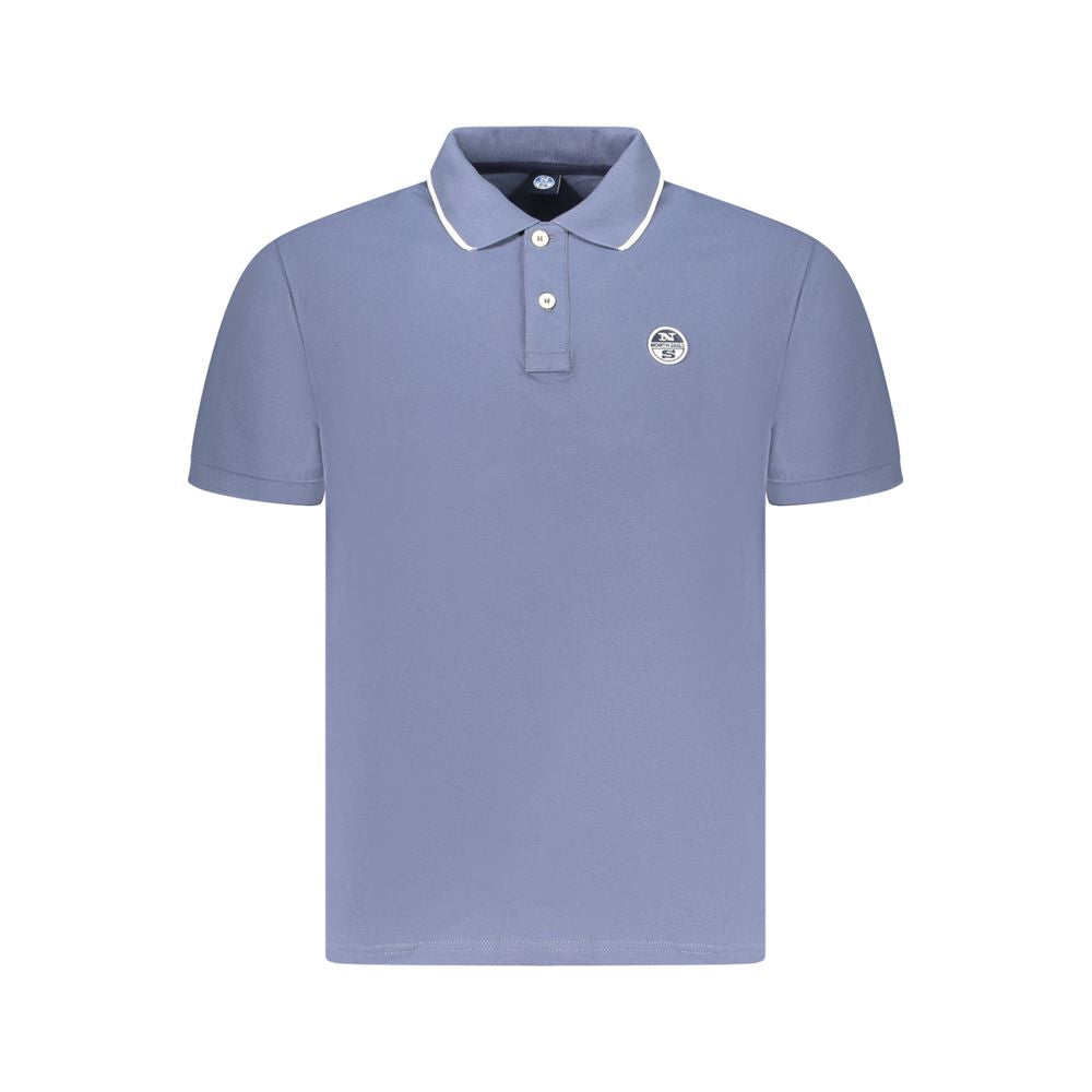 North Sails Blue Cotton Men Polo Shirt