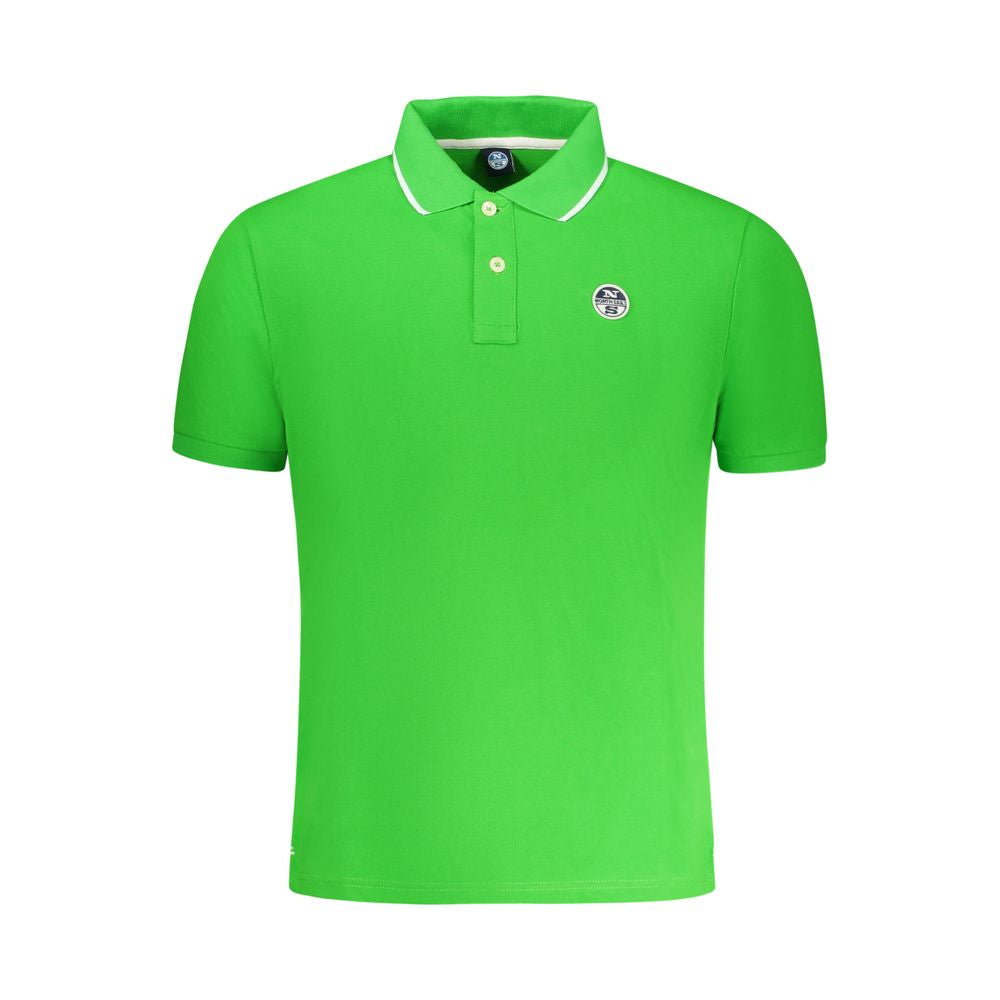 North Sails Green Cotton Men Polo Shirt