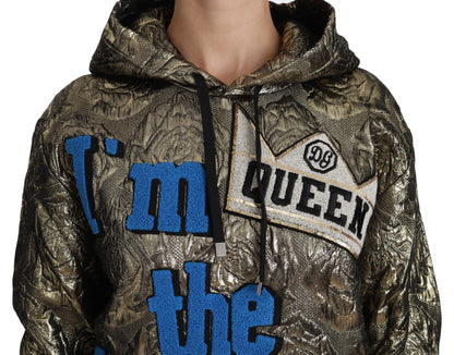 Dolce &amp; Gabbana Im The Queen Multicolor Hoodie Sweatshirt