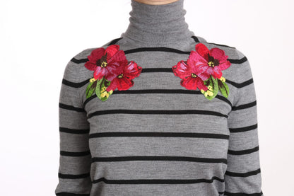 Dolce &amp; Gabbana Elegant Embroidered Cashmere-Silk Sweater