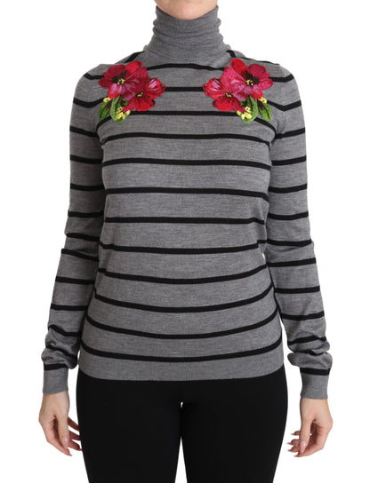 Dolce &amp; Gabbana Elegant Embroidered Cashmere-Silk Sweater