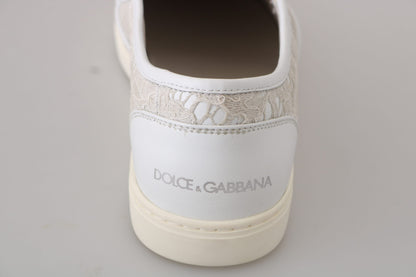 Dolce &amp; Gabbana Elegant Off White Loafers for Ladies