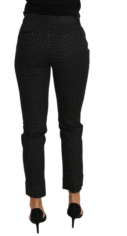 Dolce &amp; Gabbana Elegant Polka Dot Cropped Trousers