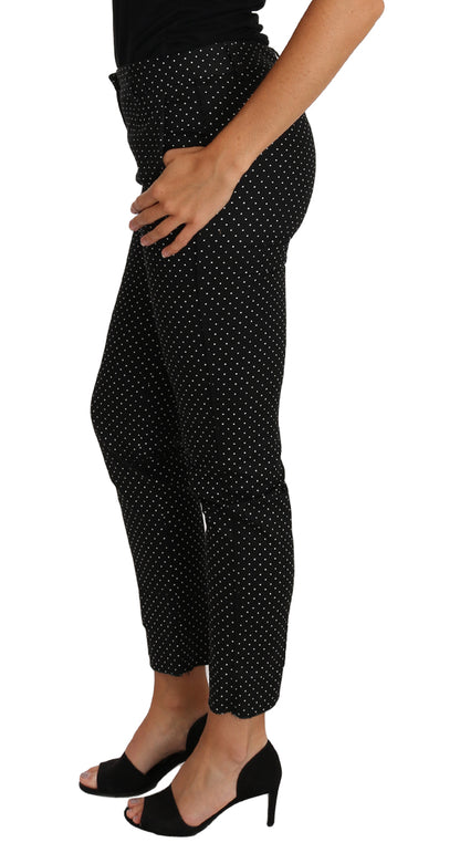 Dolce &amp; Gabbana Elegant Polka Dot Cropped Trousers