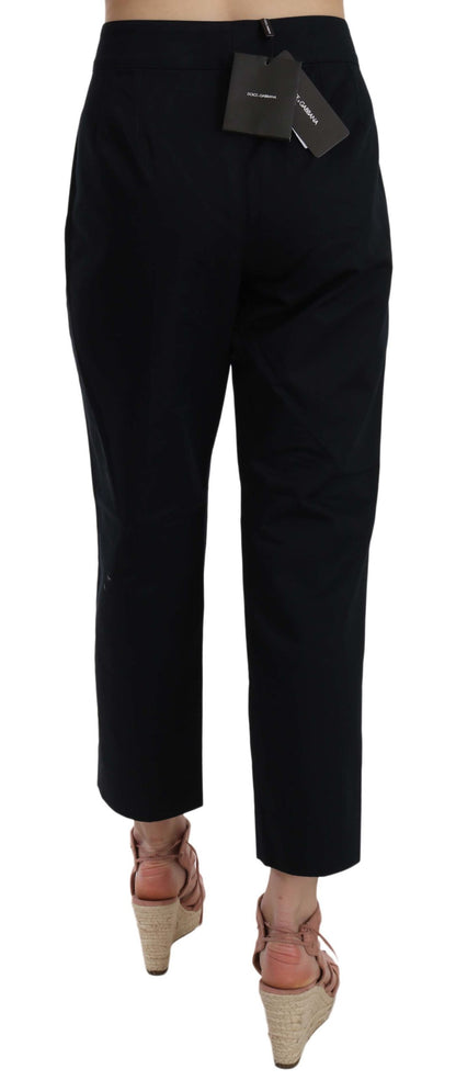 Dolce &amp; Gabbana Chic Black Cotton Trousers